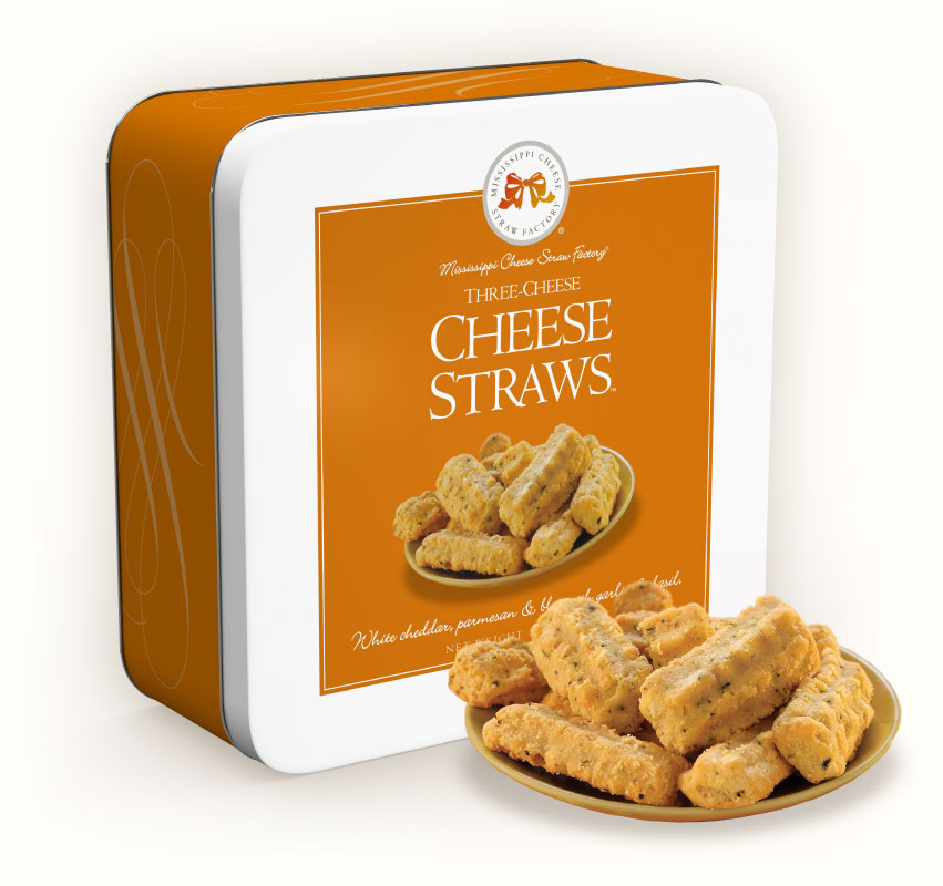 Three Cheese Cheese Straws 10 oz. Gift Tin