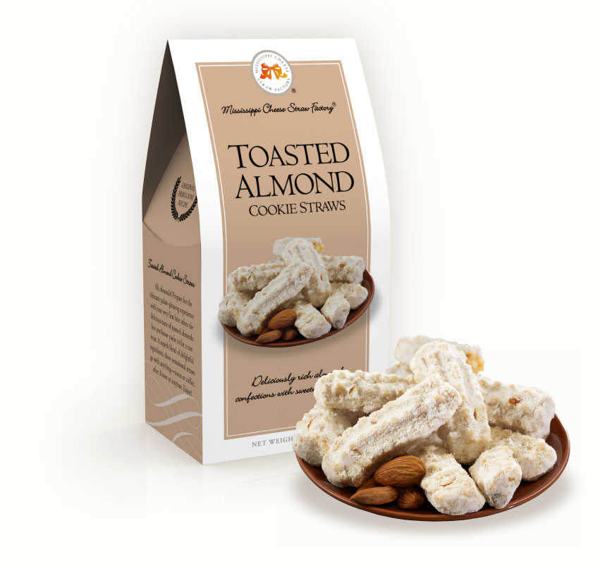 Toasted Almond Cookie Straws 3.5 oz. Carton